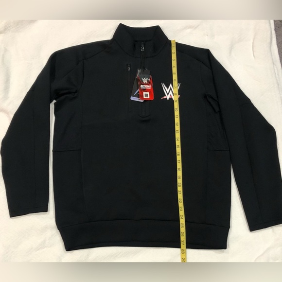 WWE Men's Antigua Black WWE Generation Quarter-Zip Pullover Top size L NWT - Picture 4 of 6